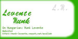 levente munk business card